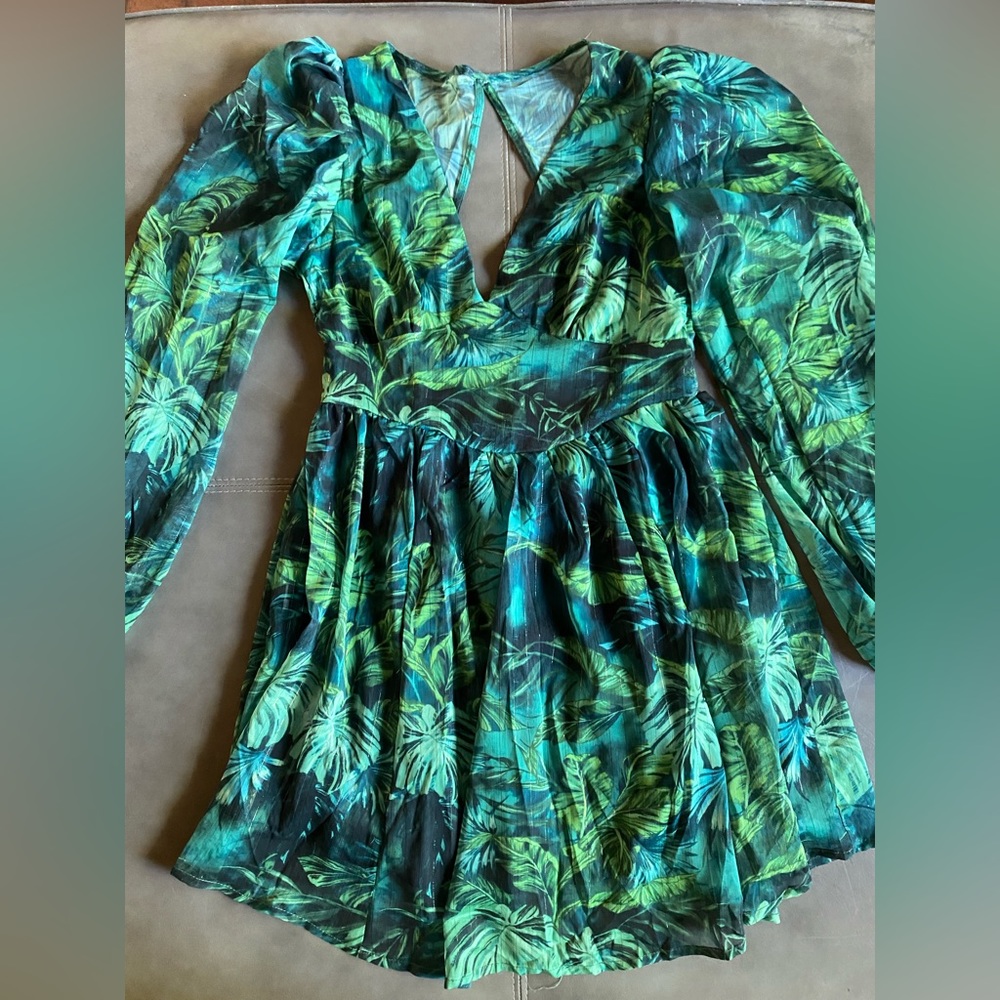 JLO palm Versace-Style dress